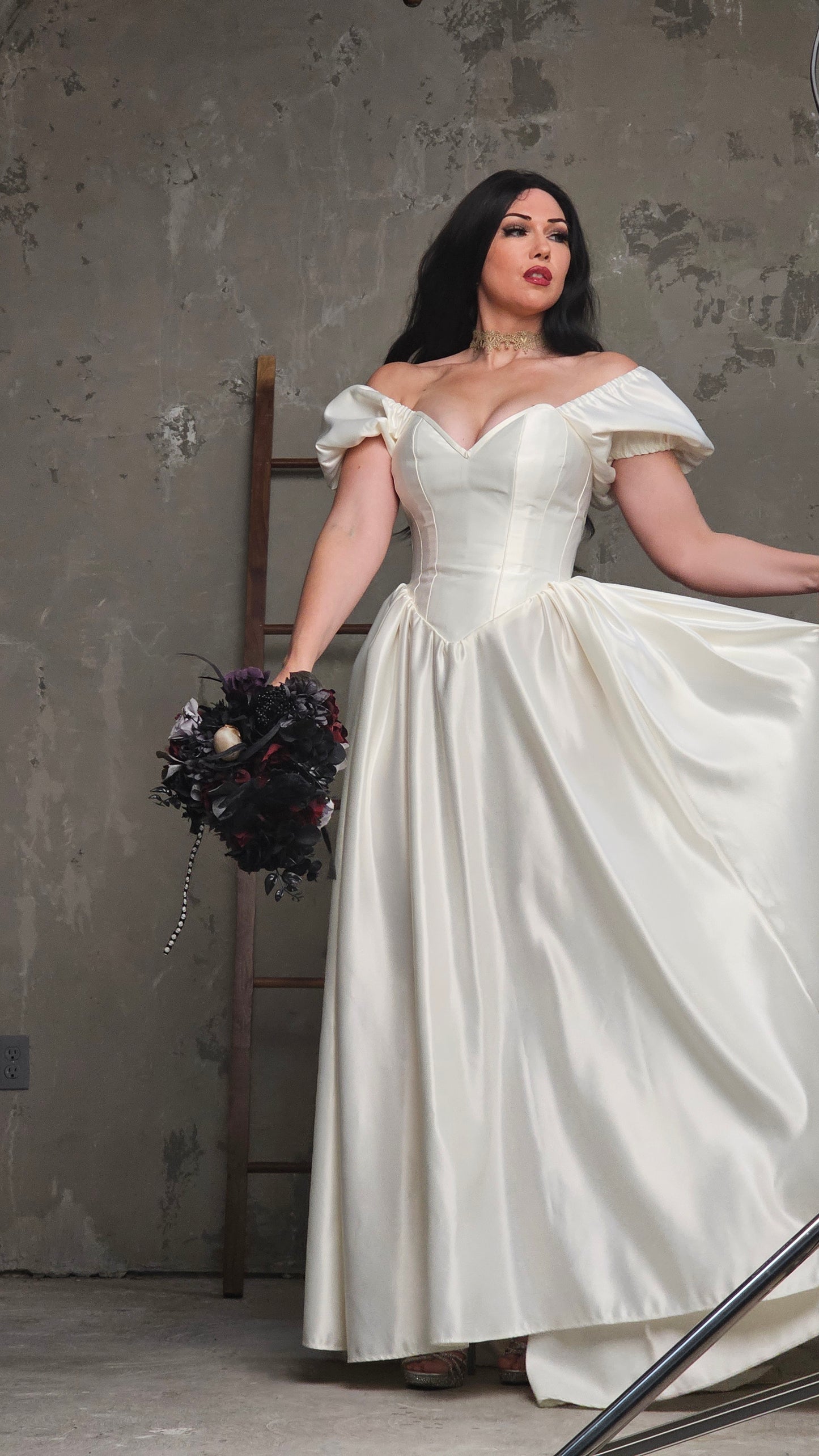 Odette Gown - Ivory Bridal Satin