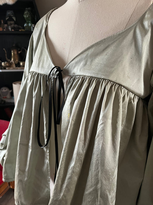 Reclaimed Silk Poet Top - M-L