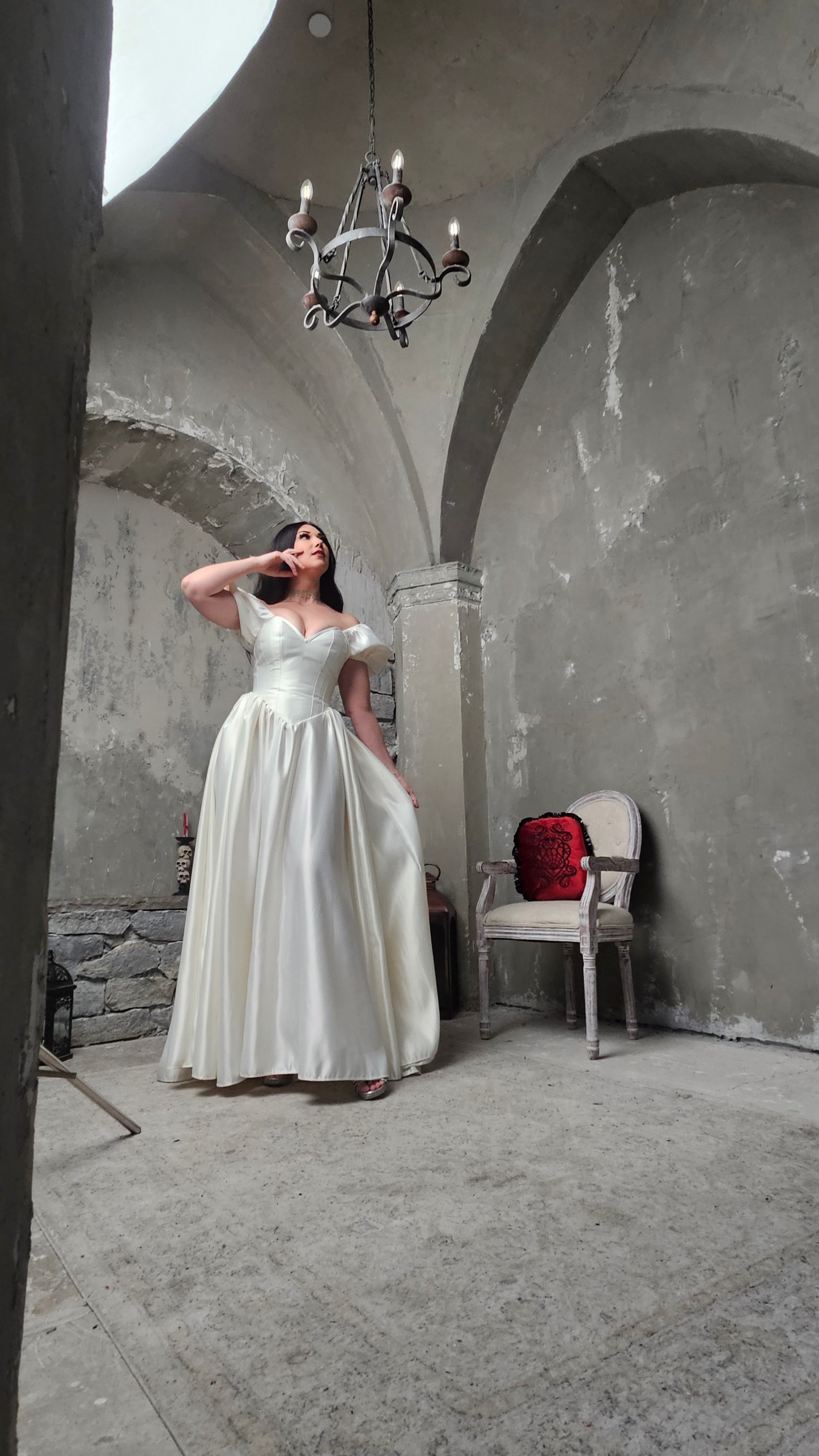 Odette Gown - Ivory Bridal Satin