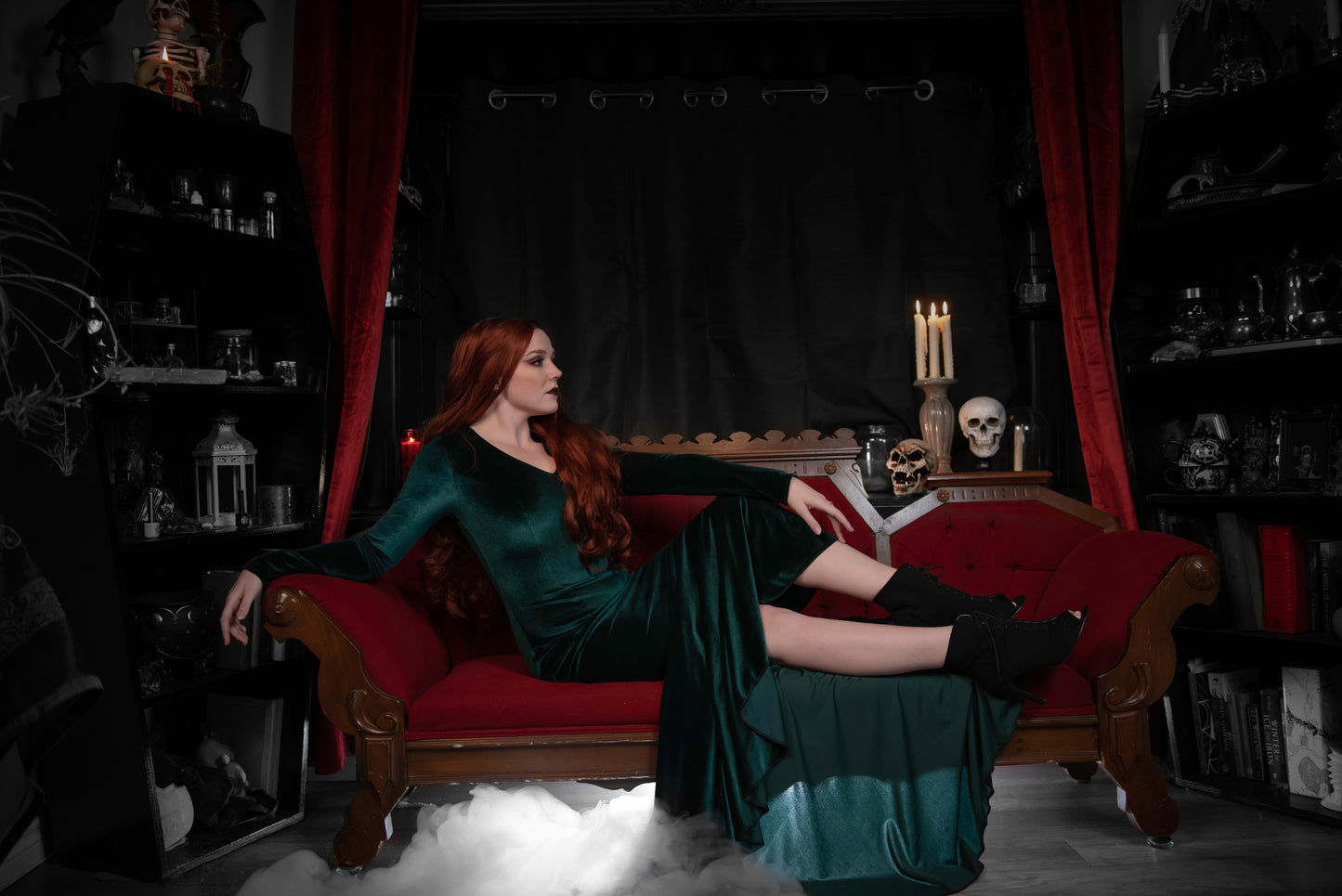 Velvet Morticia Dress
