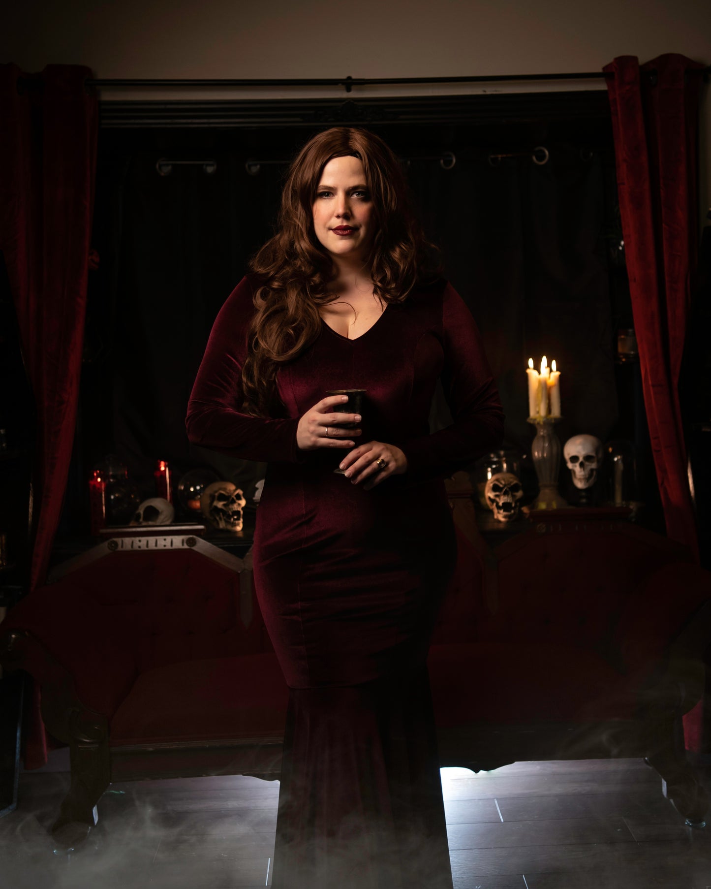 Velvet Morticia Dress