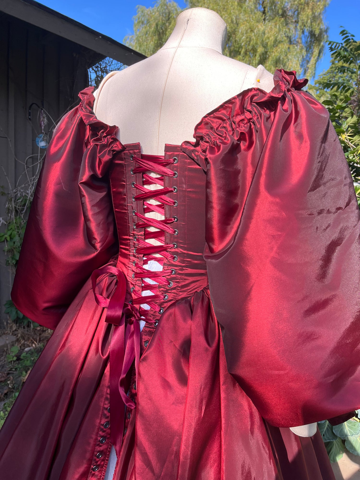 red court dresses Mermaid Evening Gown Sexy Dress Prom Court Train Sleeveless Strapless Satin with Slit Pure Color Burgundy / 12