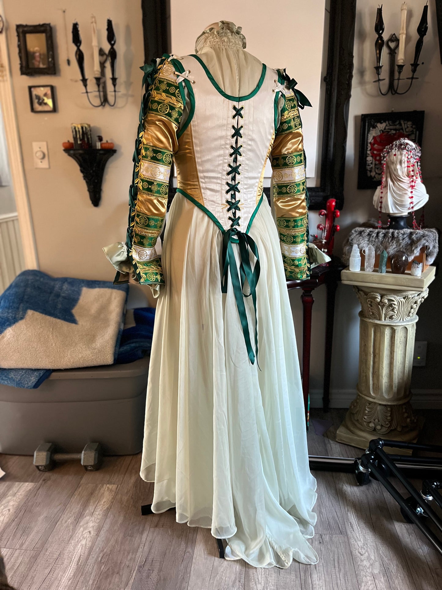 Elizabethan inspired stays and sleeves - Medium - one of a kind