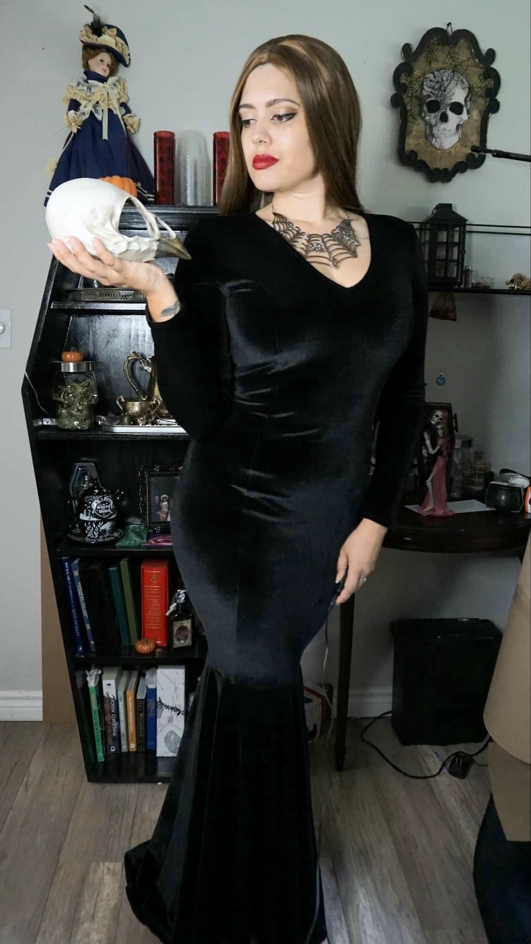 Velvet Morticia Dress