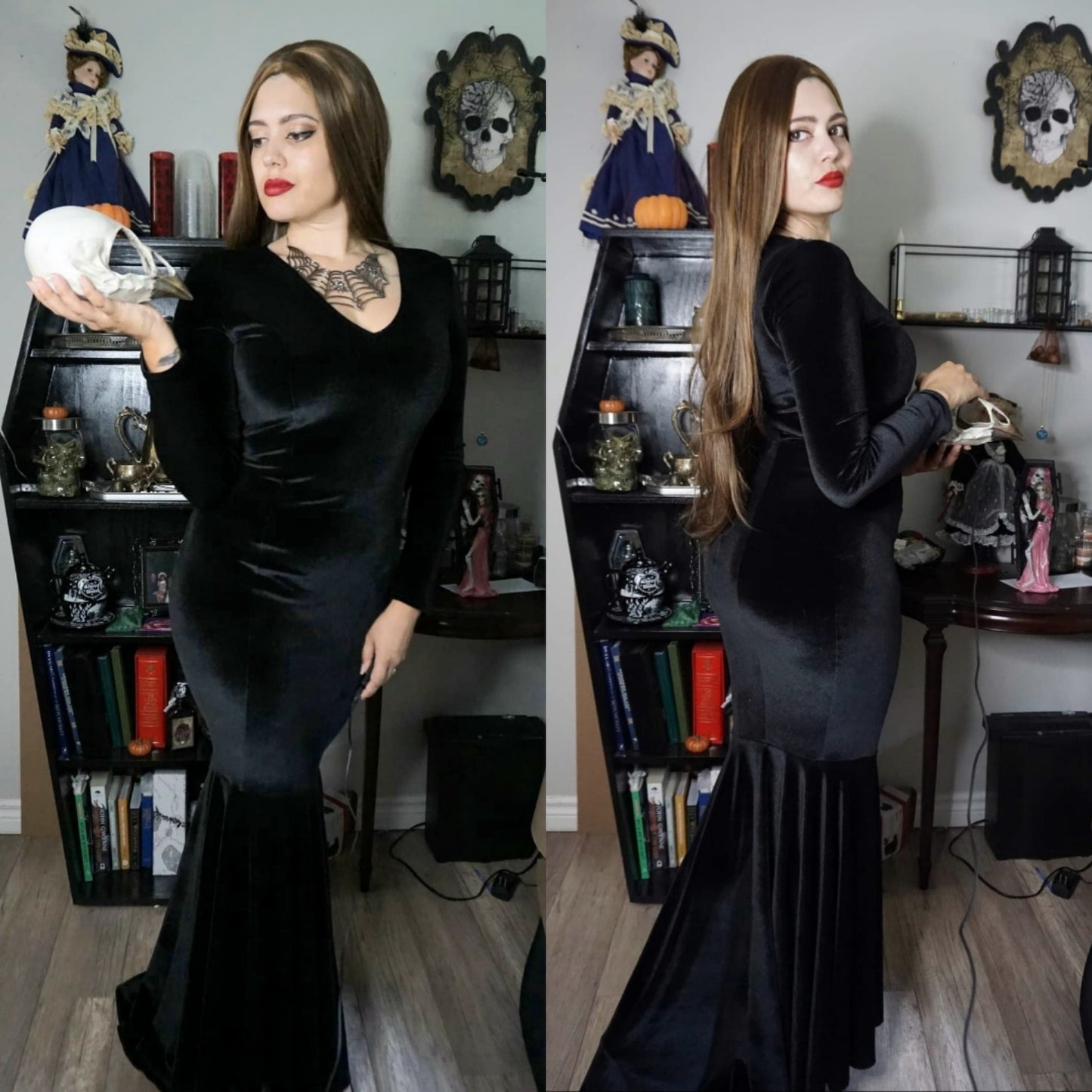 Velvet Morticia Dress