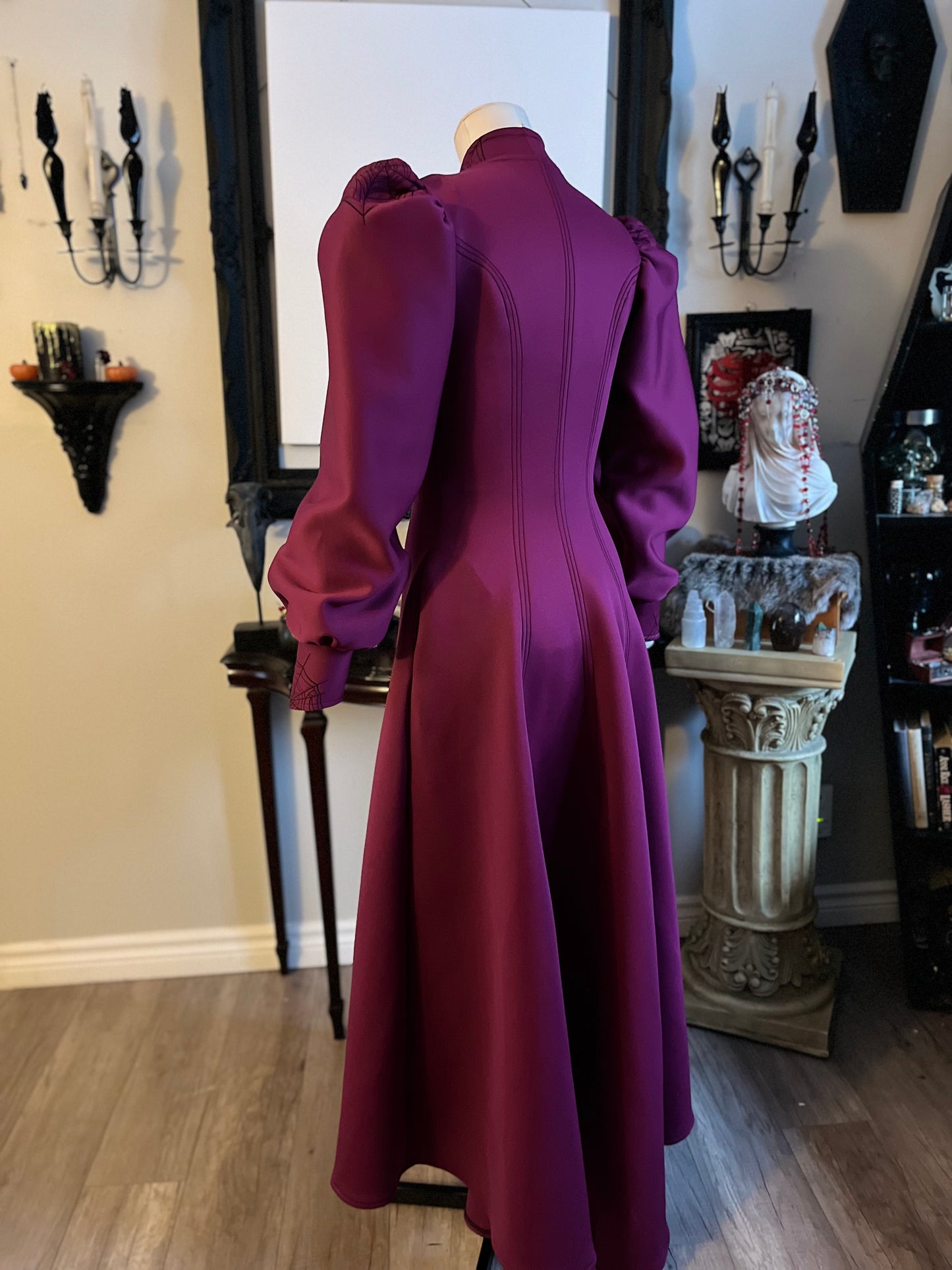 Spiderweb Plum Duster Coat