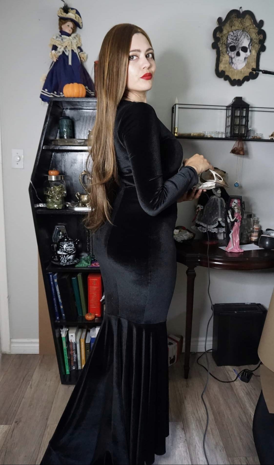 Velvet Morticia Dress