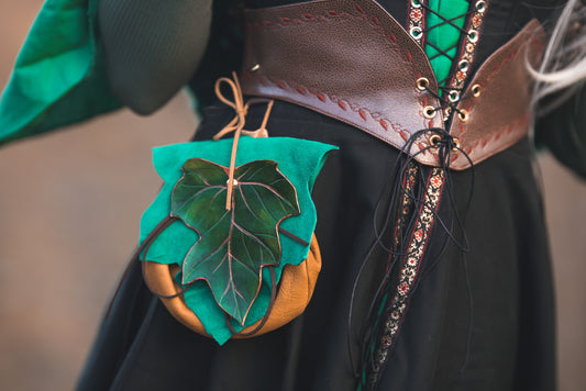 Leather Leaf Pouch