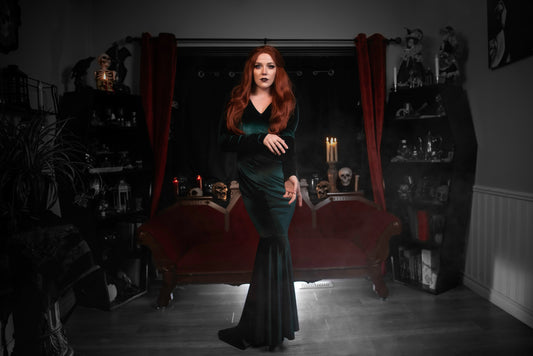 Velvet Morticia Dress